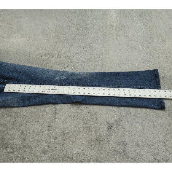 Guess Jeans Women's Size 31 Mid-Rise Comfort Bootcut Denim 31" Inseam Distressed - Picture 16 of 16